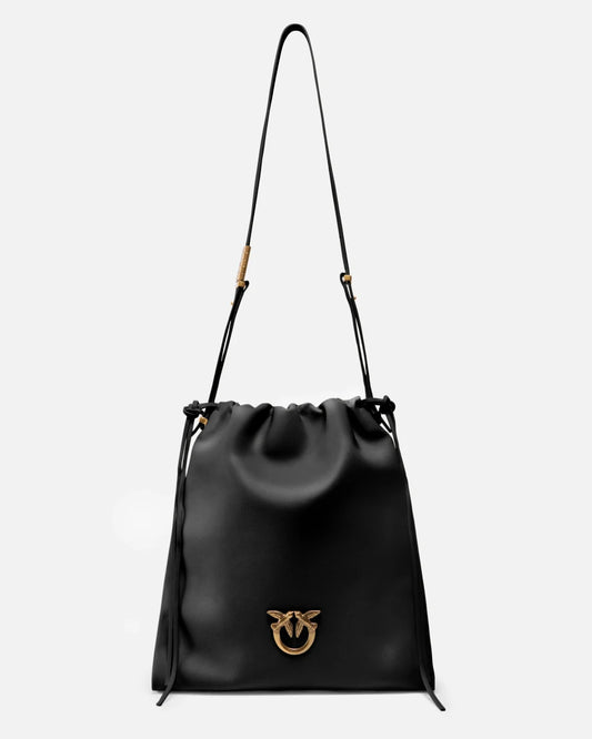 Pinko Borsa a spalla media in pelle con logo 104359A270Z99Q