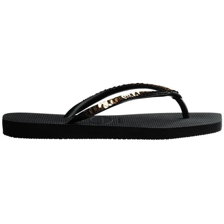 Infradito Donna Havaianas Slim Square Magic Sequin 4148272 Nero