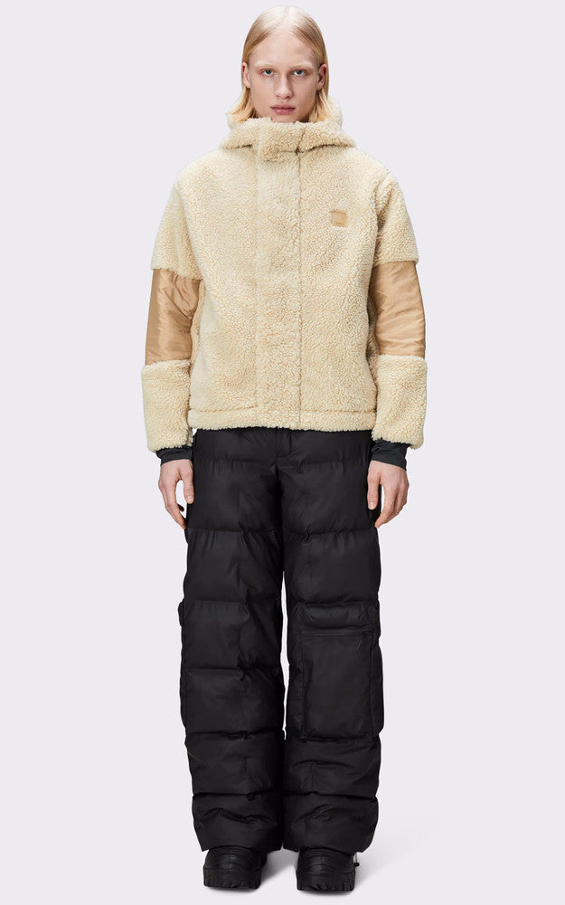 Felpa Unisex RAINS con cappuccio in pile Kofu 18480 Sand