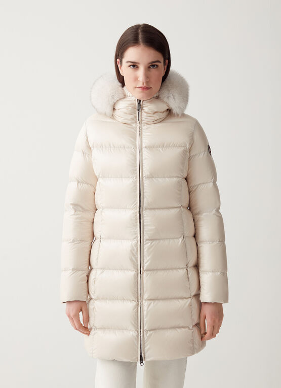 GIACCA DONNA COLMAR LUNGA CANGIANTE CON CAPPUCCIO FISSO 2221F 5WG IN23 04