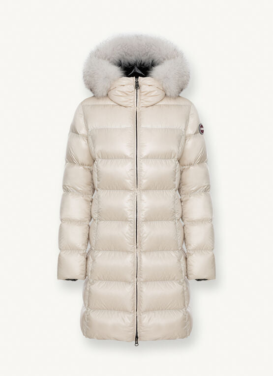 GIACCA DONNA COLMAR LUNGA CANGIANTE CON CAPPUCCIO FISSO 2221F 5WG IN23 04