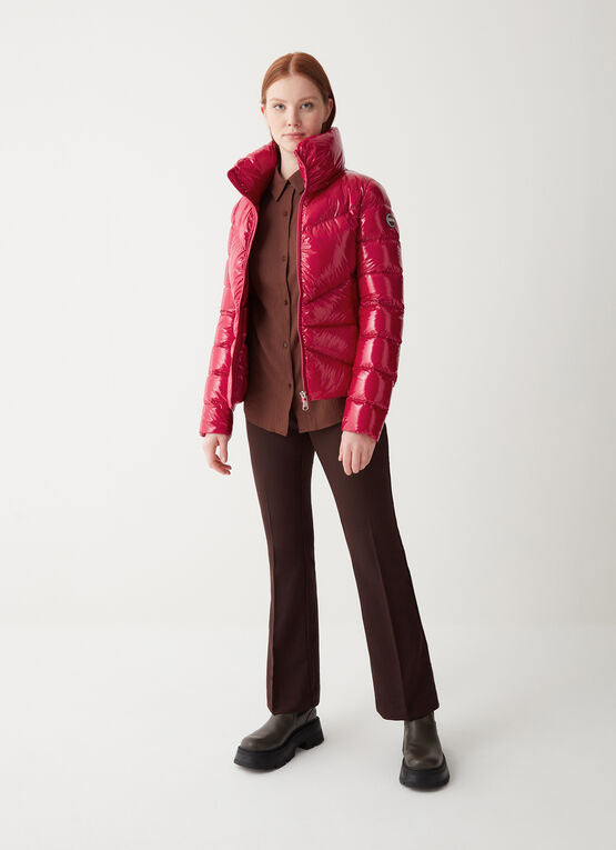 PIUMINO CON COLLO ALTO IN TESSUTO LUCIDO COLMAR DONNA 2296 8XV IN23 613