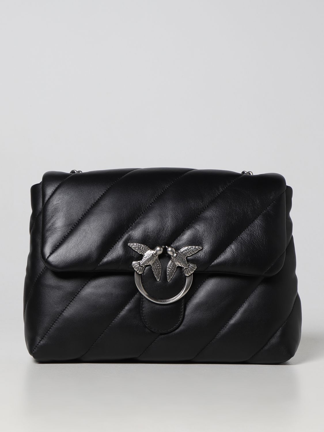Borsa Pinko Love Puff Big Borsa a spalla 100037a0f2 NERO/ARGENTO