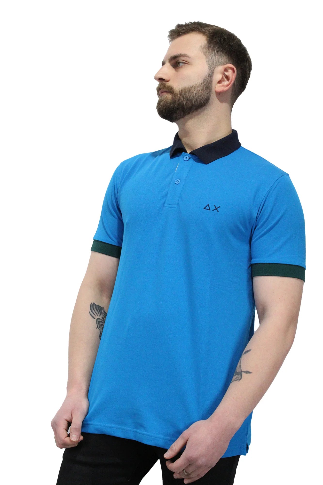 Polo SUN68 Uomo A33114 Turchese
