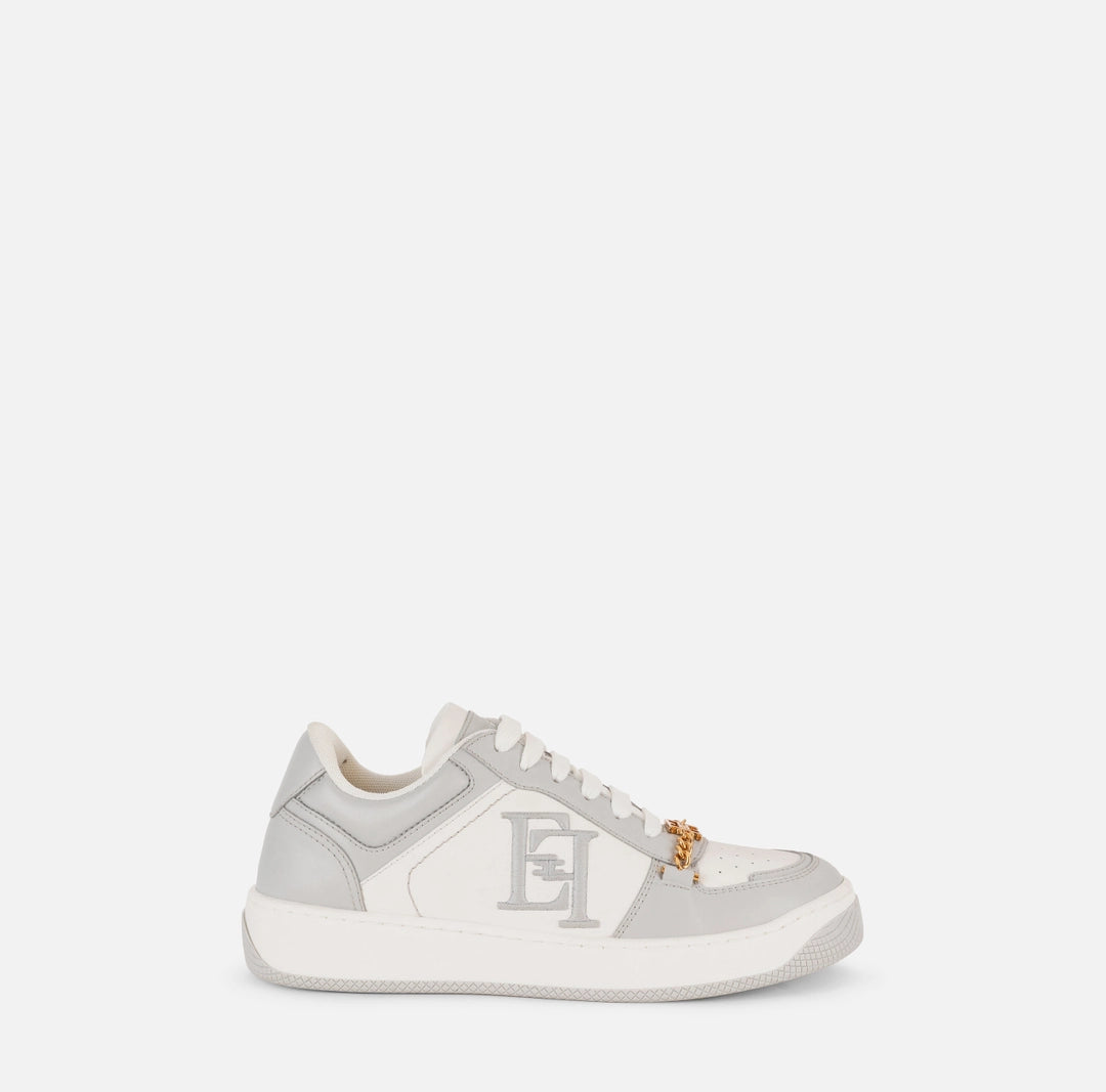 Sneakers in pelle con logo ricamato ELISABETTA FRANCHI  SA54G41E2