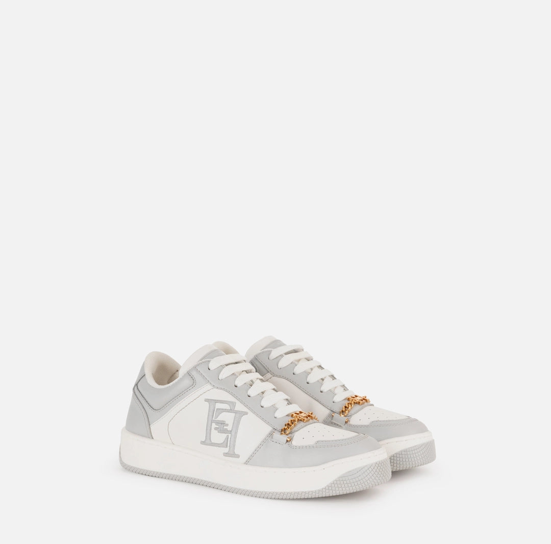 Sneakers in pelle con logo ricamato ELISABETTA FRANCHI  SA54G41E2