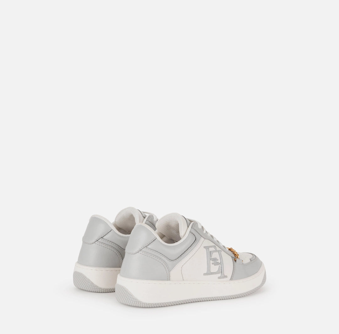 Sneakers in pelle con logo ricamato ELISABETTA FRANCHI  SA54G41E2