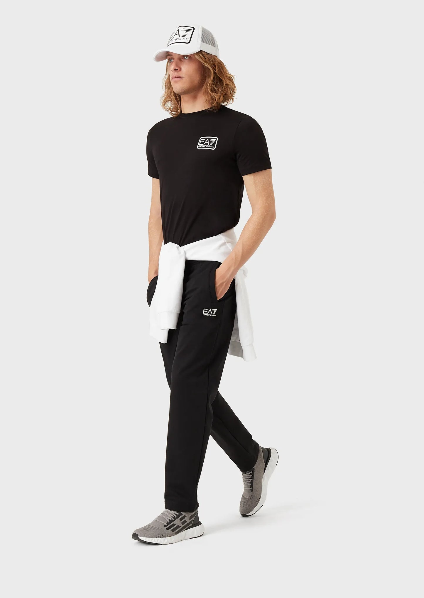 Pantaloni Core Identity in felpa in cotone EA7 8NPP51PJ05Z11200