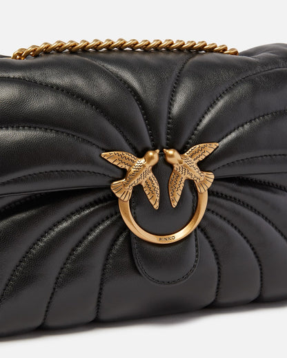 Pinko Borsa a tracolla grande Love Bag Puff trapunta farfalla