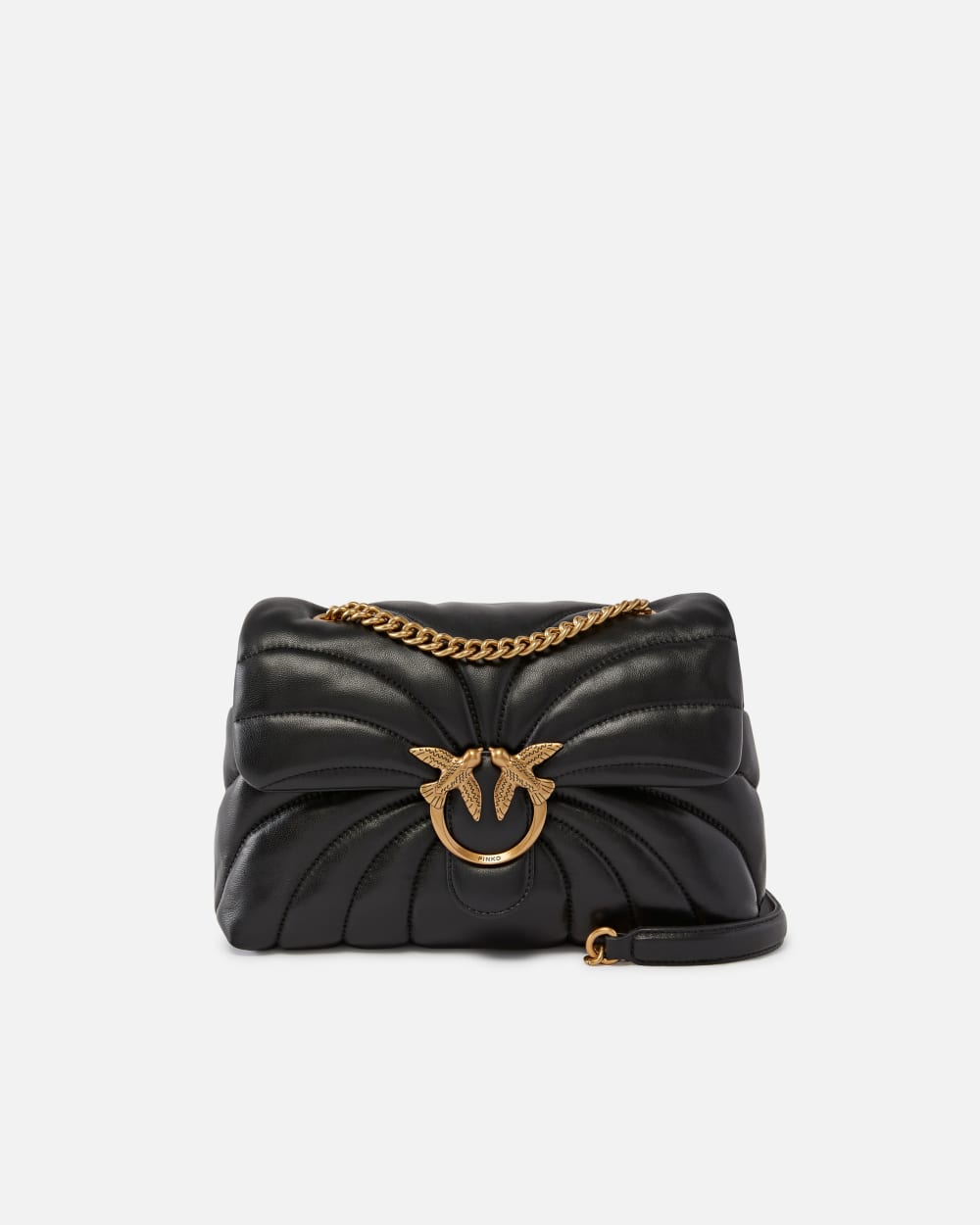 Pinko Borsa a tracolla grande Love Bag Puff trapunta farfalla