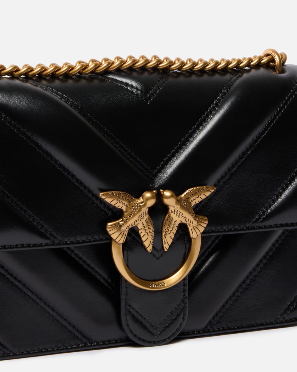 Pinko Borsa a mano media Love Bag One Light in nappa chevron