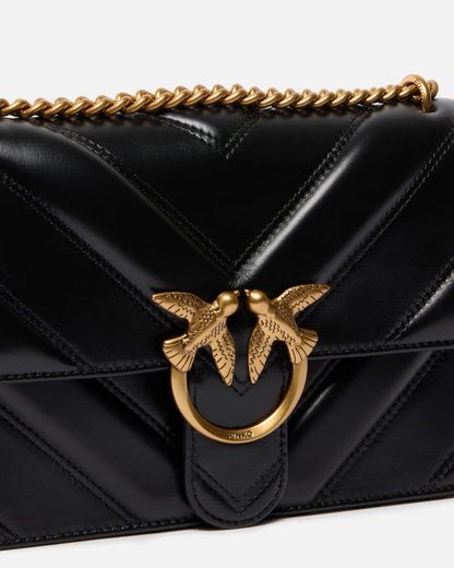 Pinko Borsa a mano media Love Bag One Light in nappa chevron