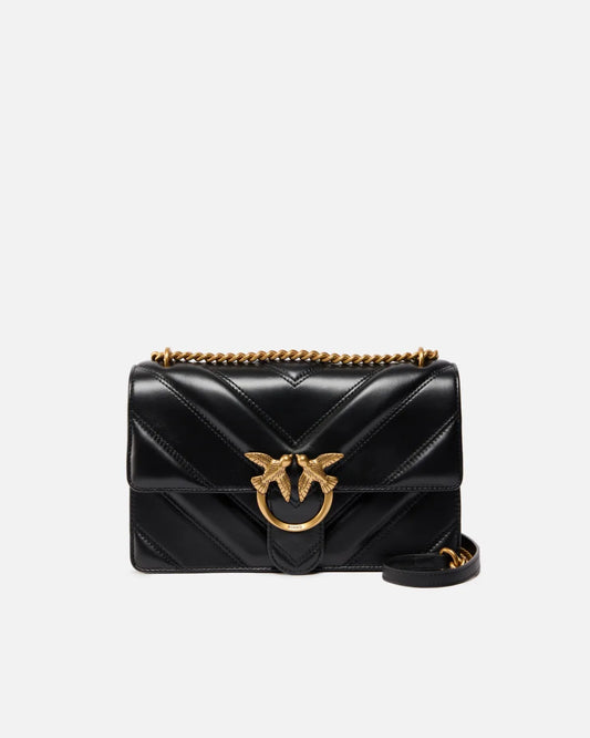 Pinko Borsa a mano media Love Bag One Light in nappa chevron