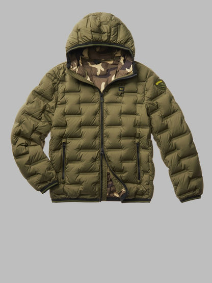 PIUMINO UOMO BLAUER CON INTERNO CAMOUFLAGE BARRY 23WBLUC03182-006637
