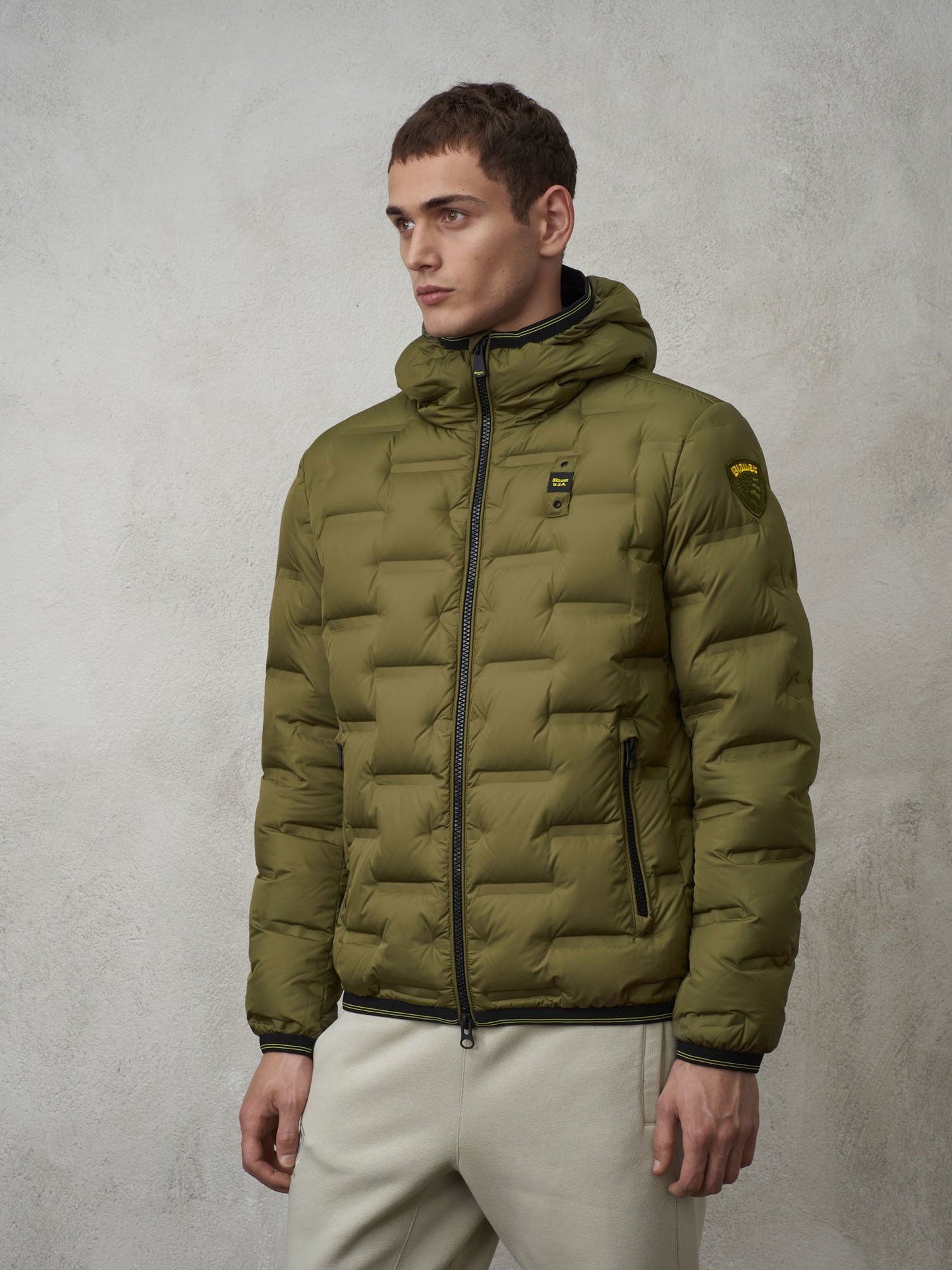 PIUMINO UOMO BLAUER CON INTERNO CAMOUFLAGE BARRY 23WBLUC03182-006637