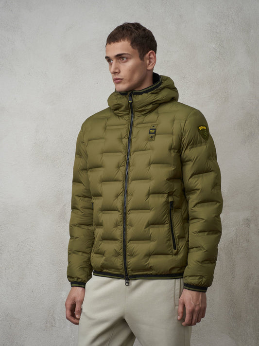 PIUMINO UOMO BLAUER CON INTERNO CAMOUFLAGE BARRY 23WBLUC03182-006637