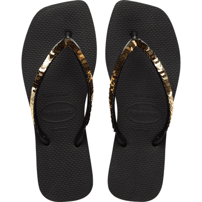 Infradito Donna Havaianas Slim Square Magic Sequin 4148272 Nero