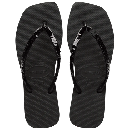 Infradito Donna Havaianas Slim Square Magic Sequin 4148272 Nero