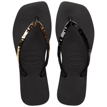 Infradito Donna Havaianas Slim Square Magic Sequin 4148272 Nero