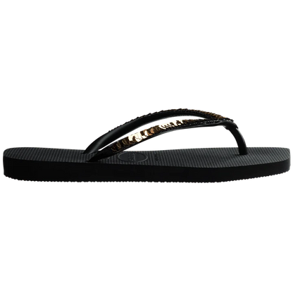 Infradito Donna Havaianas Slim Square Magic Sequin 4148272 Nero