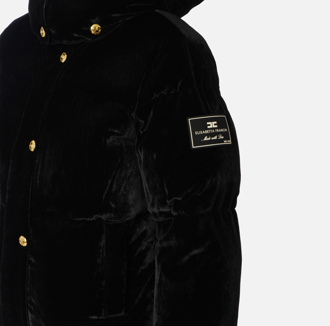 ELISABETTA FRANCHI  PI82D56E2 - PIUMINO IN VELLUTO