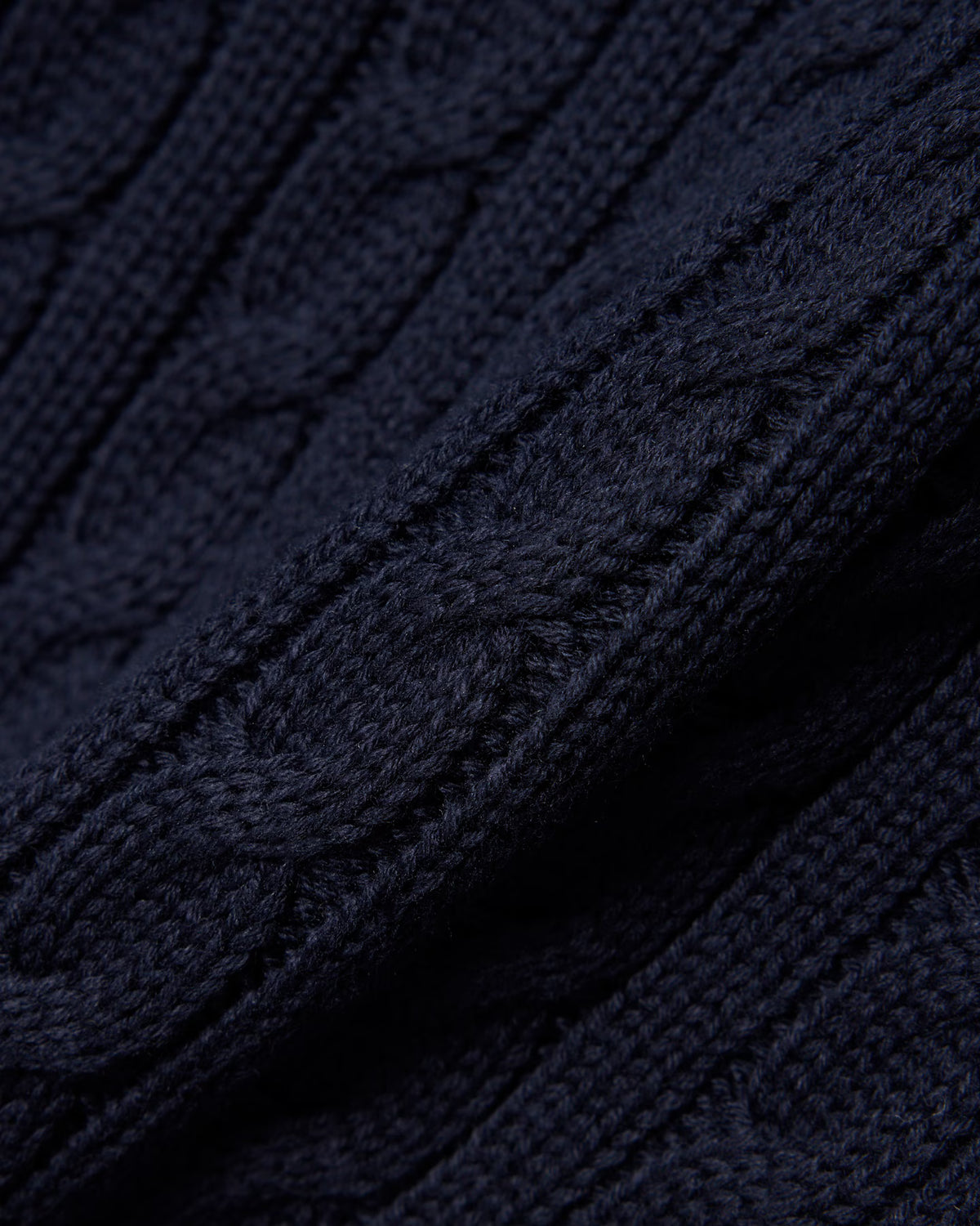 LACOSTE Pullover di cotone in maglia a treccia AH7627 colore navy