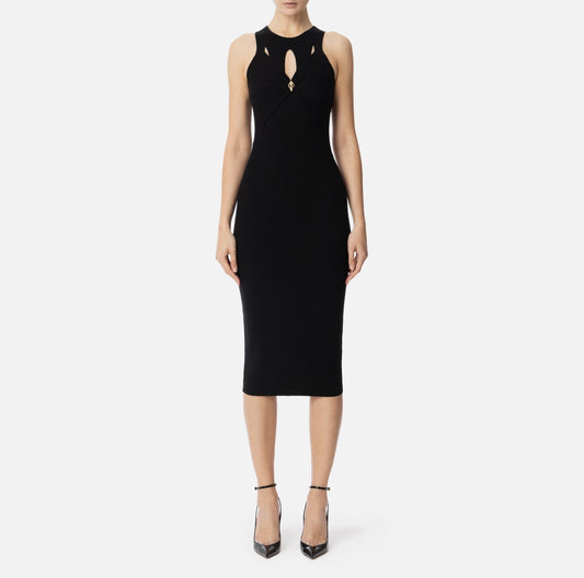 Abito a costine con cut out Elisabetta Franchi AM63B51E2