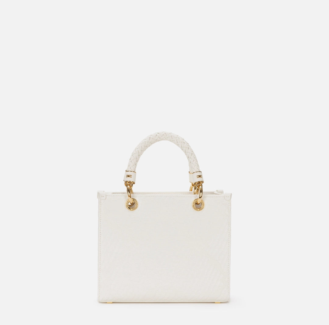 Tote piccola in jacquard con charms Elisabetta Franchi BS13A51E2