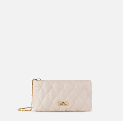 Pochette in tessuto embossed con tracolla in catena Elisabetta Franchi BS62A47E2