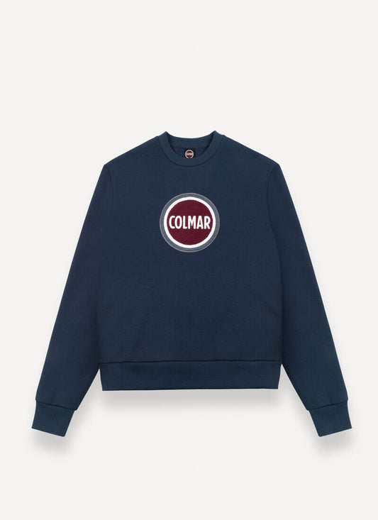Felpa girocollo logata COLMAR 62000000 1WX COL 68 BLU NAVY