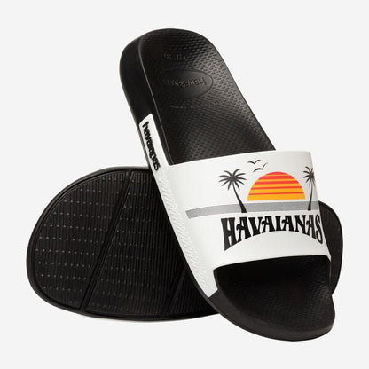 Pantoletten Herren Havaianas Brazil 4147329 Schwarz/Weiß