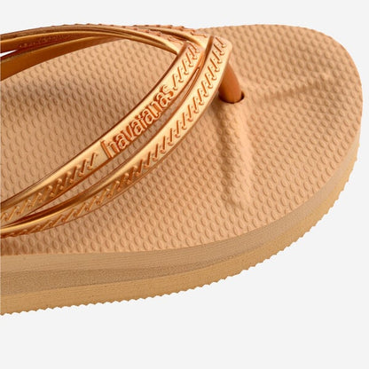 Infradito Donna Havaianas Wedges Flip Flops 4146317 Oro