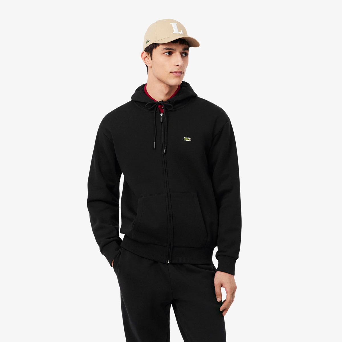 LACOSTE Felpa con cappuccio in tessuto felpato SH8864-00