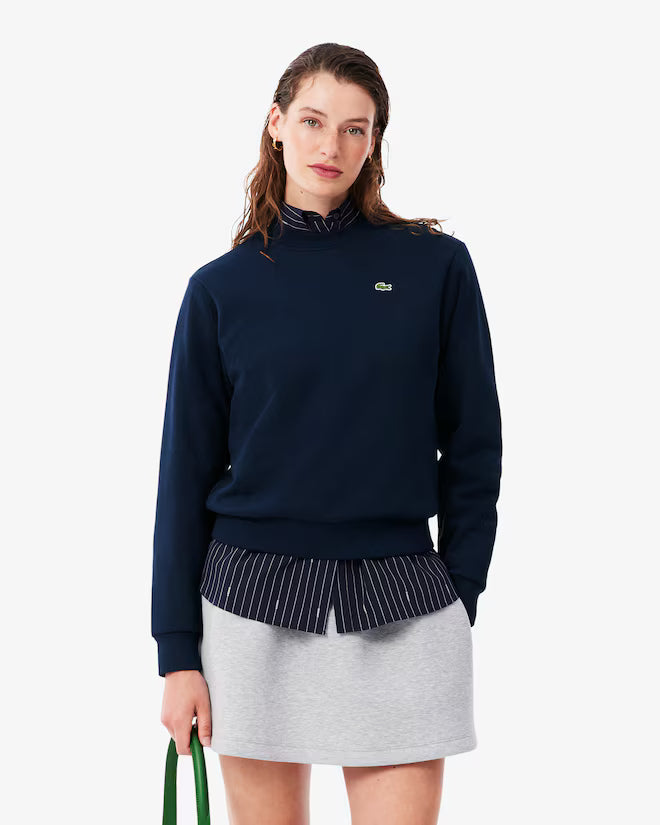 LACOSTE Felpa in pile girocollo relaxed fit DONNA SF5270-00