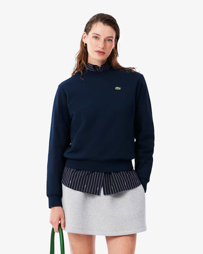 LACOSTE Felpa in pile girocollo relaxed fit DONNA SF5270-00