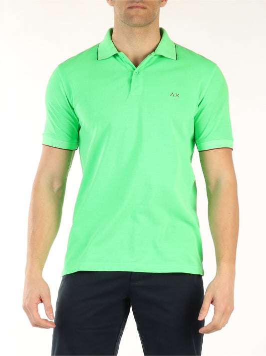 Polo SUN68 Uomo A33111 Verde Fluo