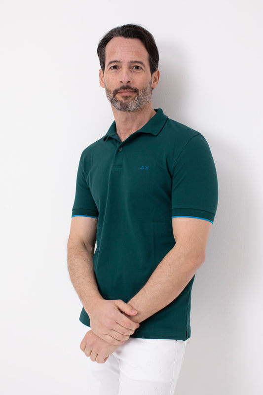 Polo SUN68 Uomo A33111 Verde Inglese