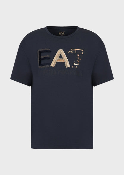 EA7 Emporio Armani T-Shirt Femme 3RTT36 TJDZZ Bleu Marine