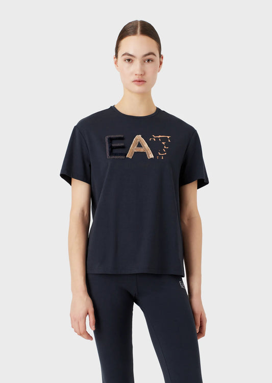 EA7 Emporio Armani Damen T-Shirt 3RTT36 TJDZZ Marineblau