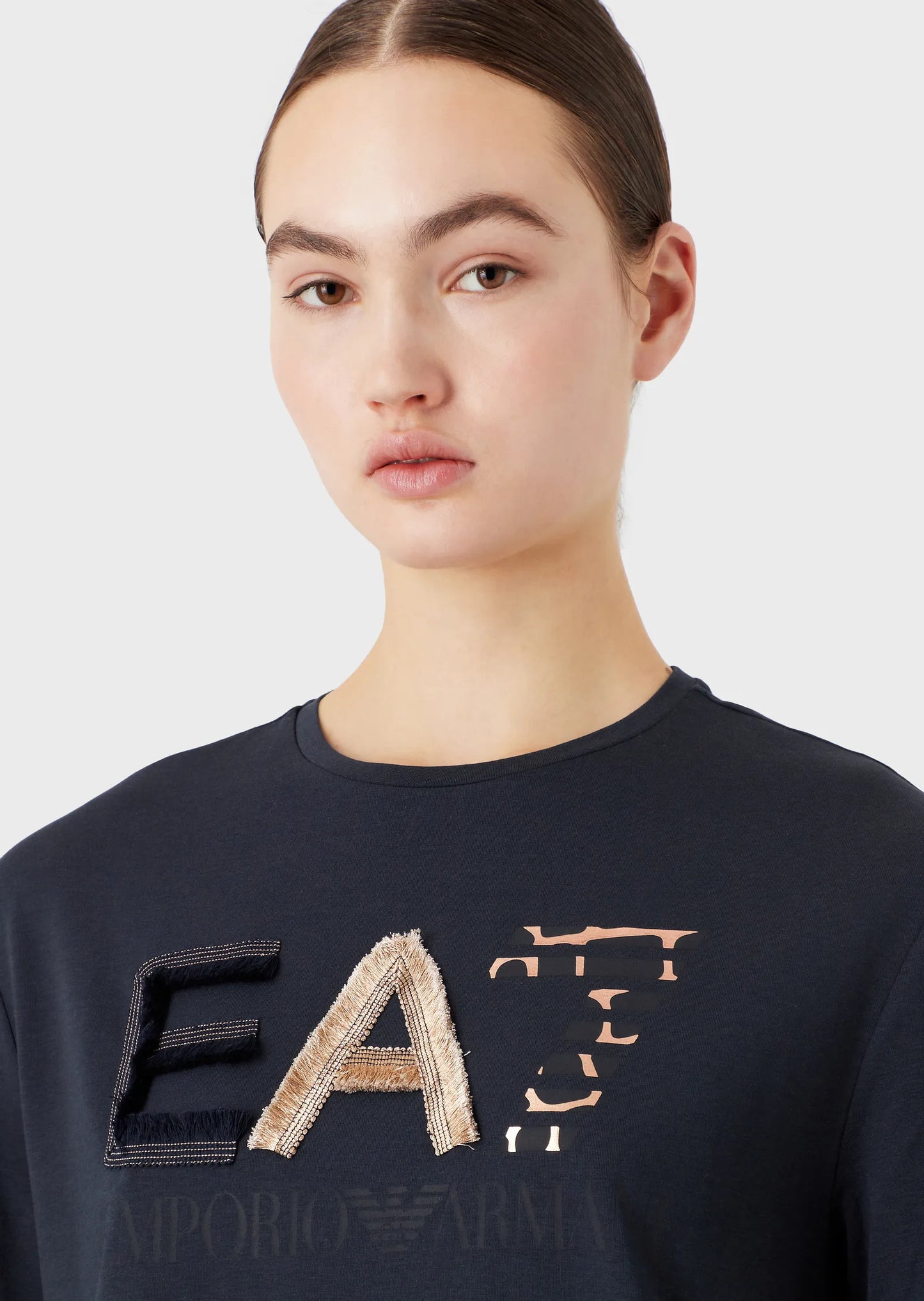 EA7 Emporio Armani T-Shirt Femme 3RTT36 TJDZZ Bleu Marine