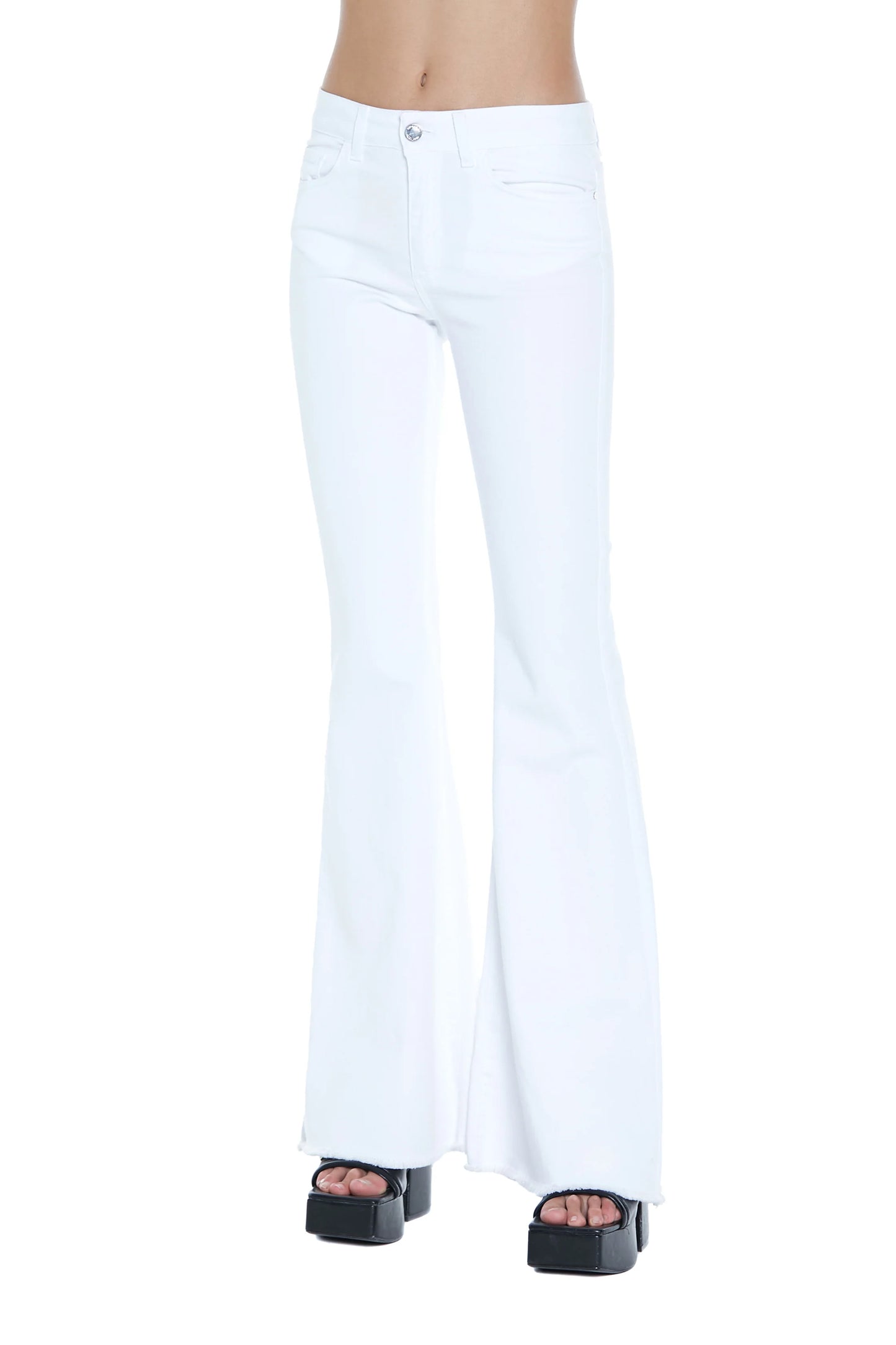 Jeans a zampa Linja Relish RDP2307016011 Bianco