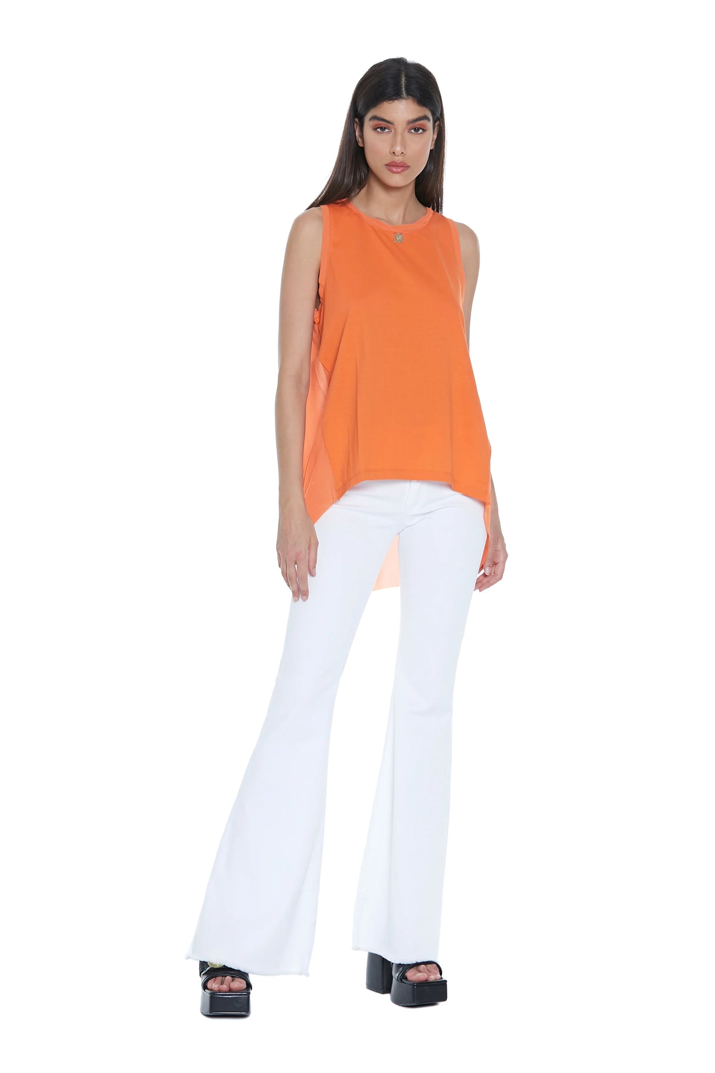 Jeans a zampa Linja Relish RDP2307016011 Bianco