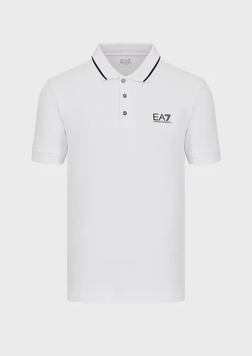 Polo In Piquet Stretch Uomo EA7 Emporio Armani 8NPF06 - Vella Group