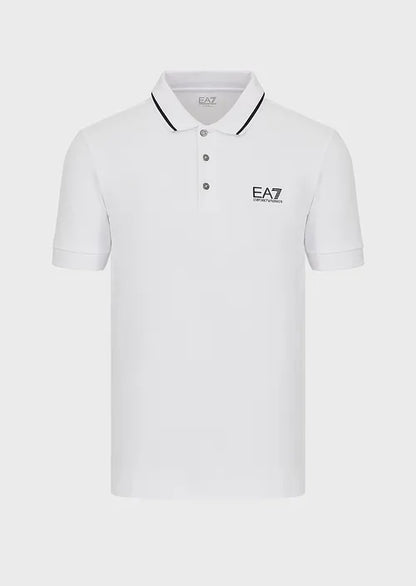 Polo In Piquet Stretch Uomo EA7 Emporio Armani 8NPF06 - Vella Group