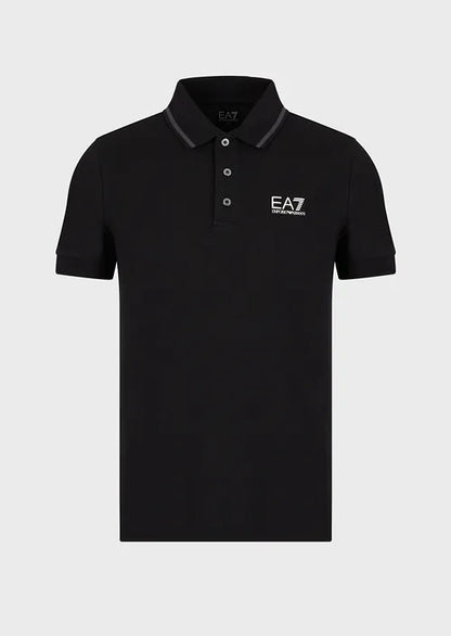 Polo In Piquet Stretch Uomo EA7 Emporio Armani 8NPF06 - Vella Group