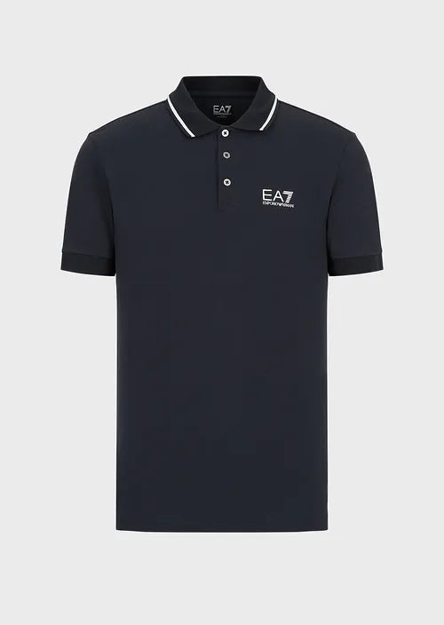 Polo In Piquet Stretch Uomo EA7 Emporio Armani 8NPF06 - Vella Group